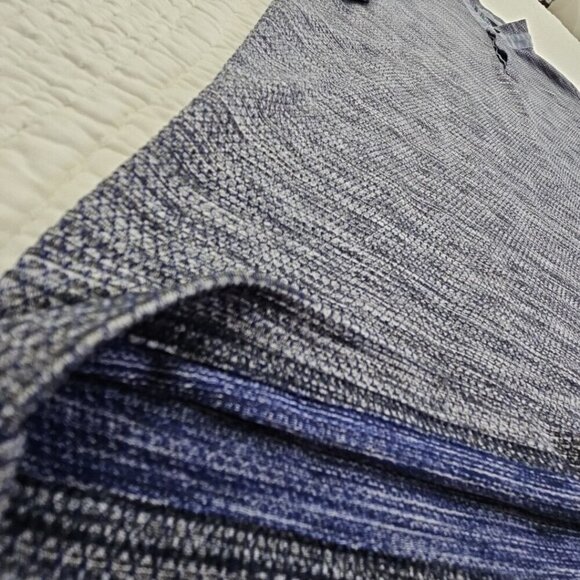 Tasso Elba Navy Blue Combo Banded Collar Polo Shirt Men's Medium EUC LN Golf - Picture 2 of 13